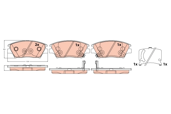 Brake Pad Set, disc brake GDB2371