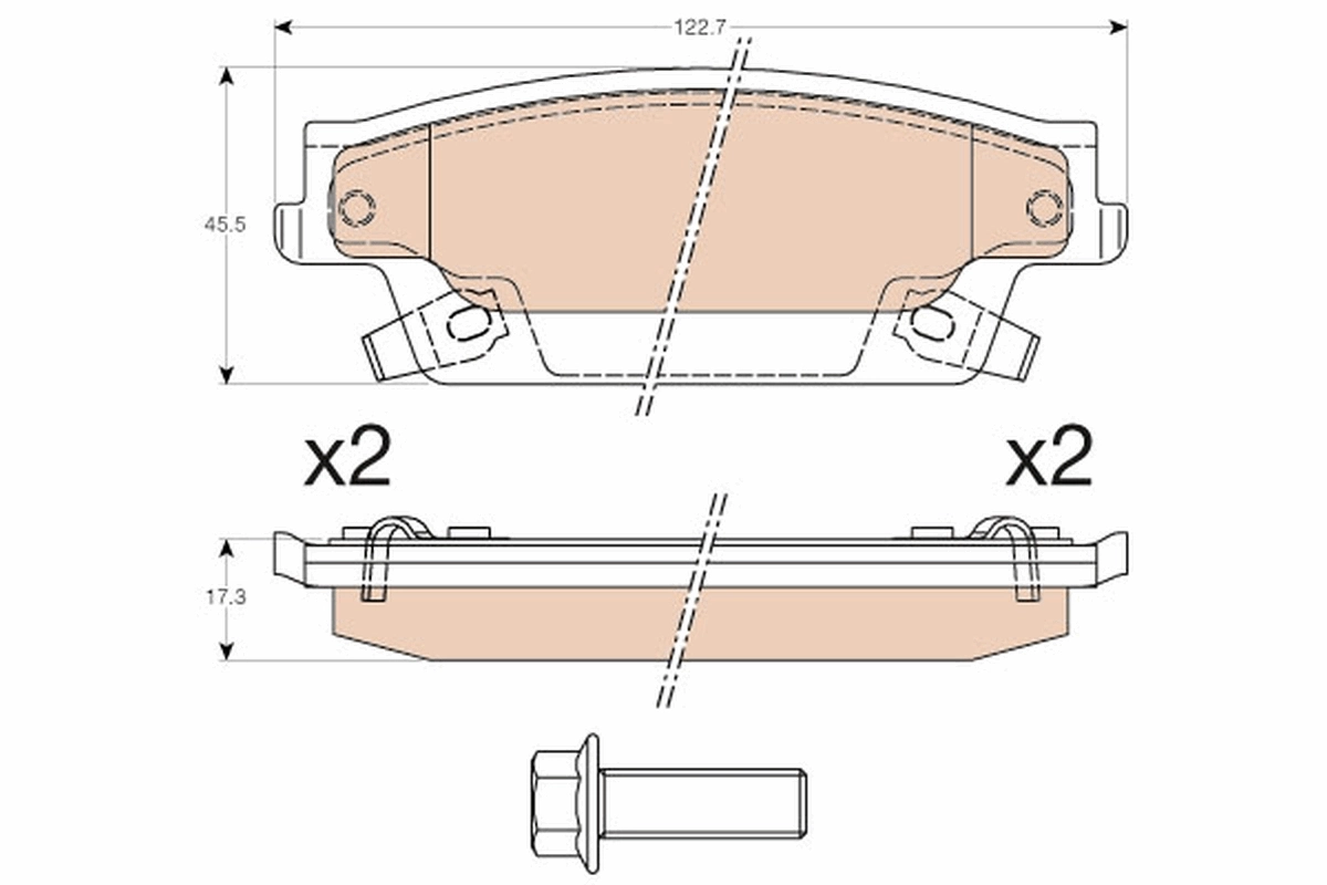 Brake Pad Set, disc brake GDB4452
