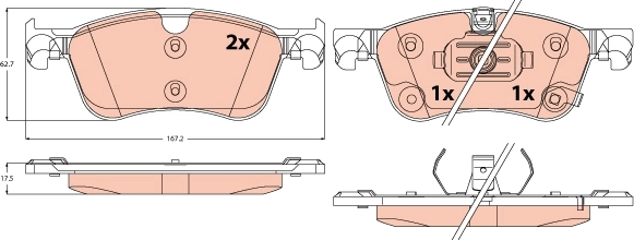 Brake Pad Set, disc brake GDB2545