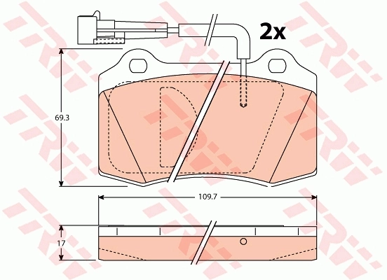 Brake Pad Set, disc brake GDB1191