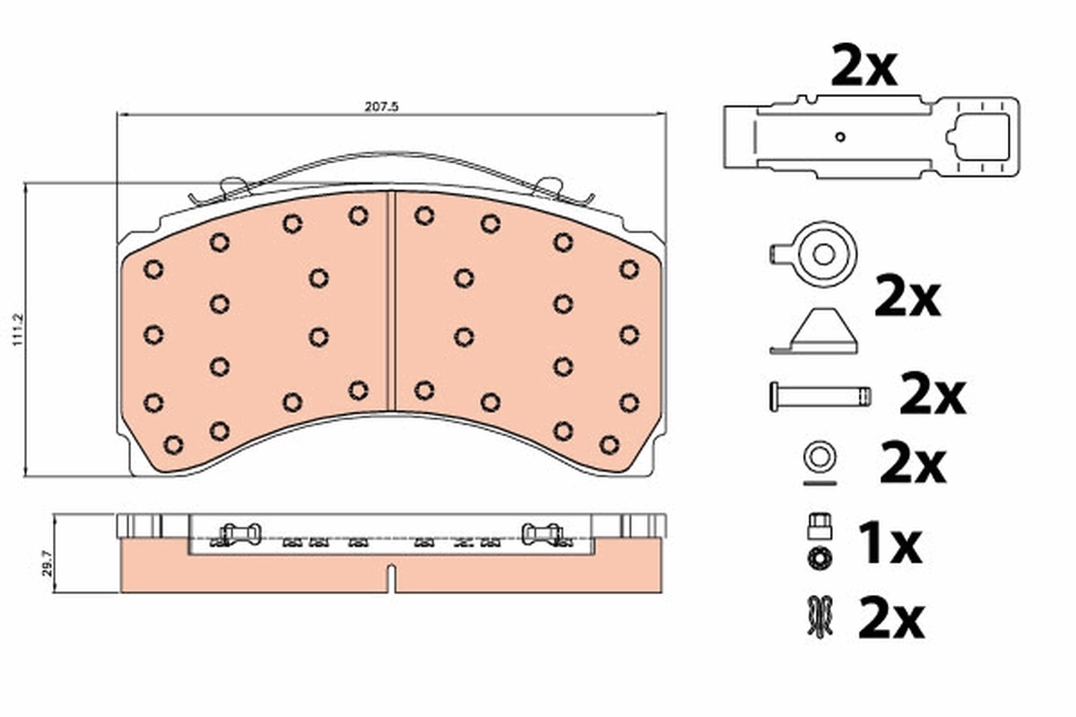 Brake Pad Set, disc brake GDB5116