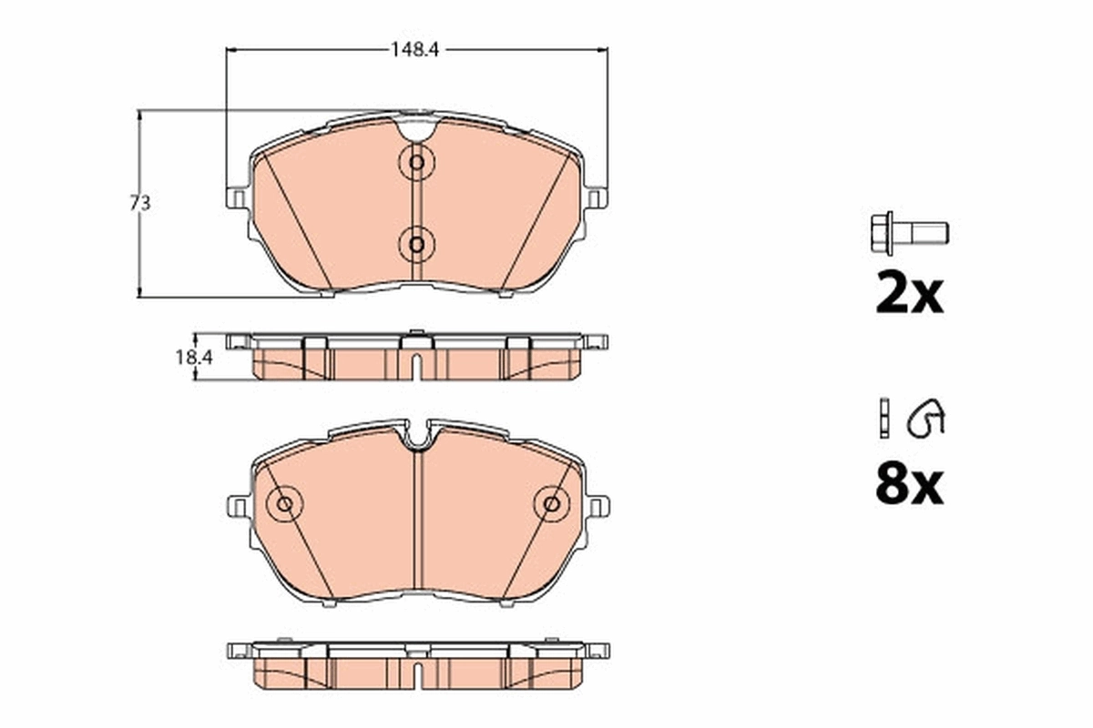 Brake Pad Set, disc brake GDB2121