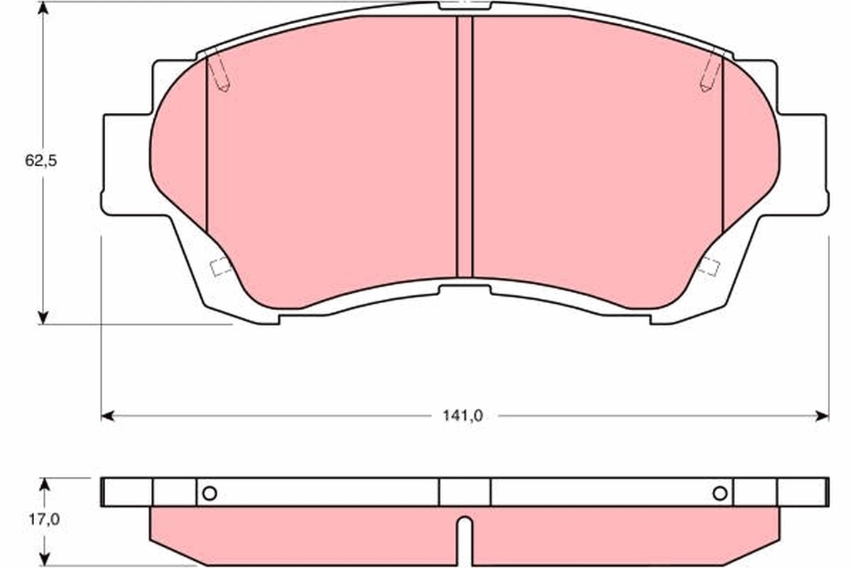 Brake Pad Set, disc brake GDB3155