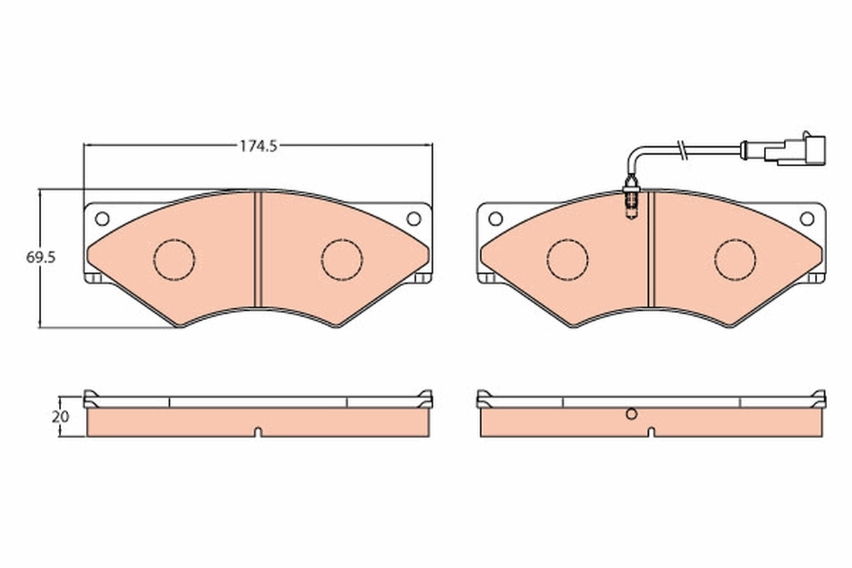 Brake Pad Set, disc brake GDB5063