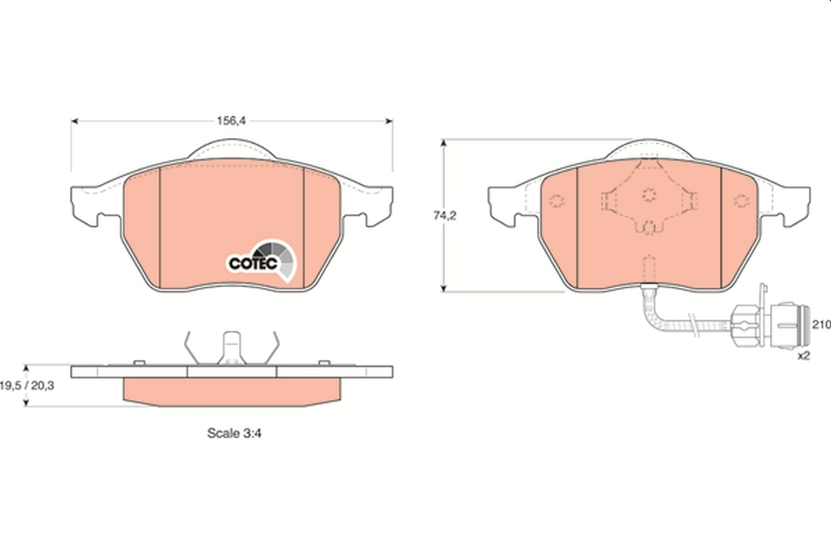Juego de pastillas de freno COTEC GDB1049