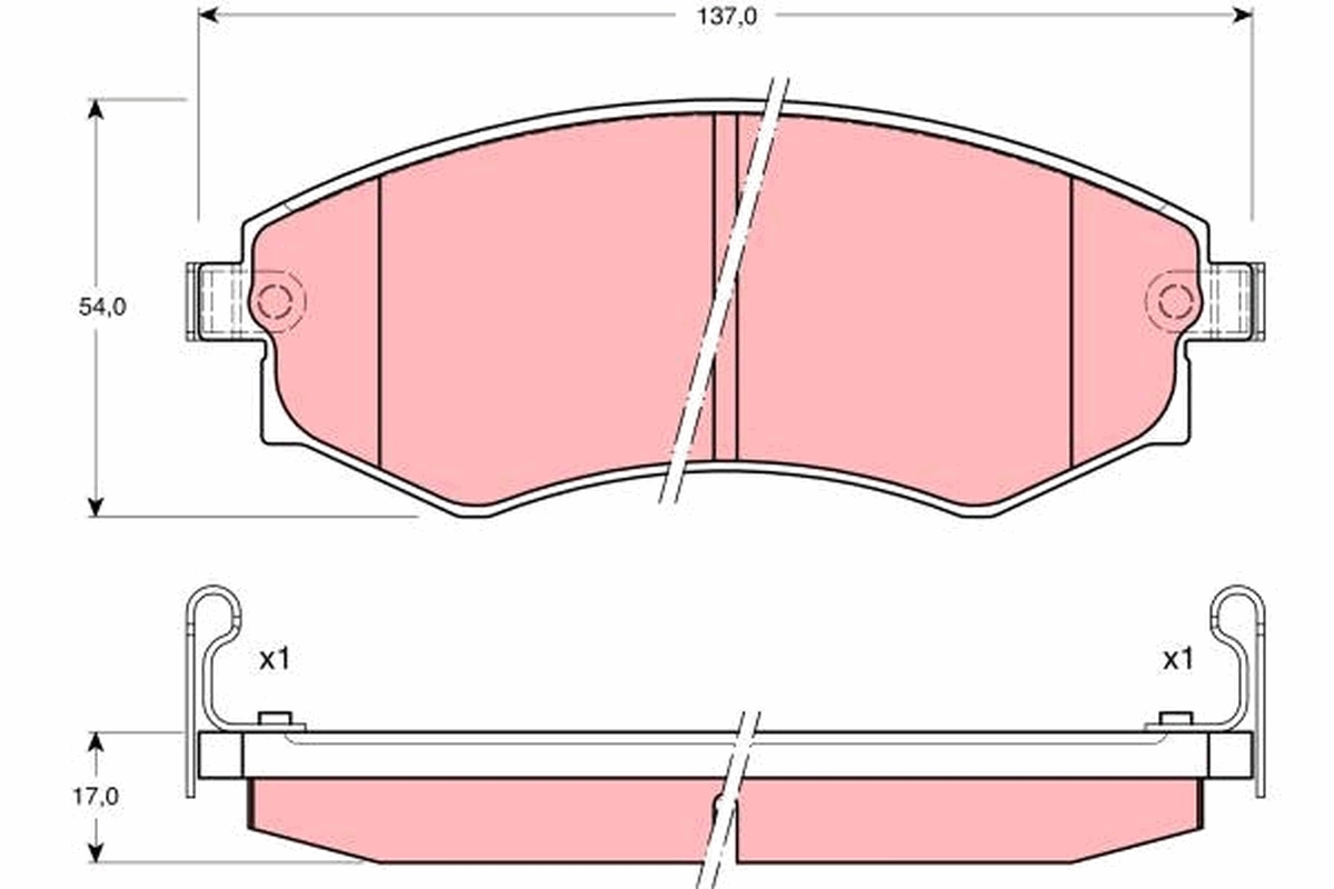 Brake Pad Set, disc brake GDB895
