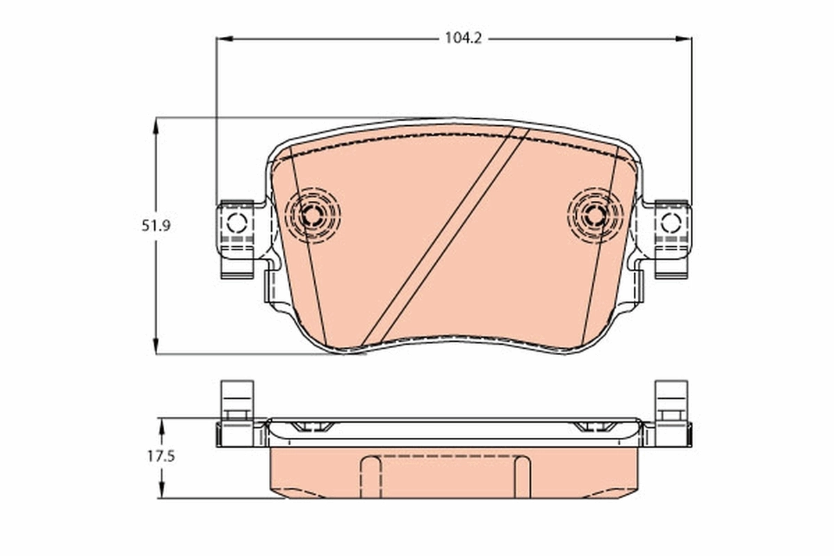 Brake Pad Set, disc brake COTEC GDB2042