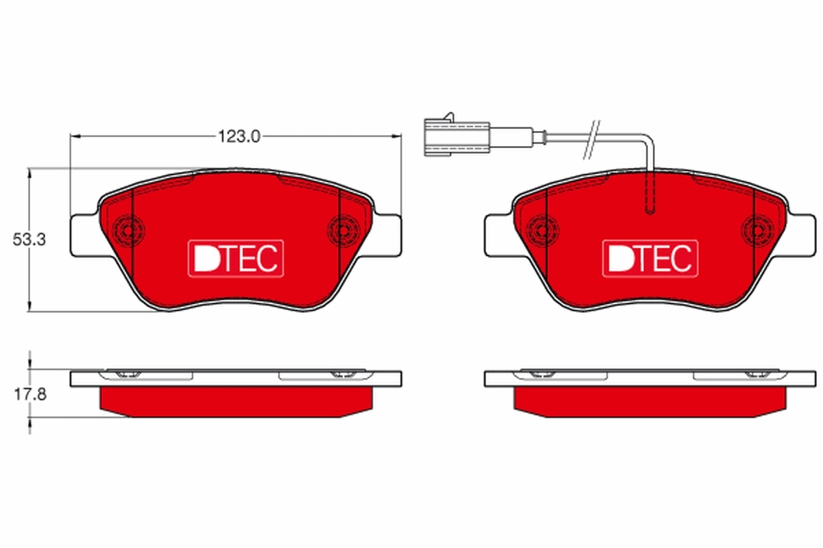Brake Pad Set, disc brake DTEC COTEC GDB1654DTE