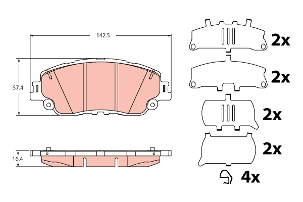 Brake Pad Set, disc brake GDB2354