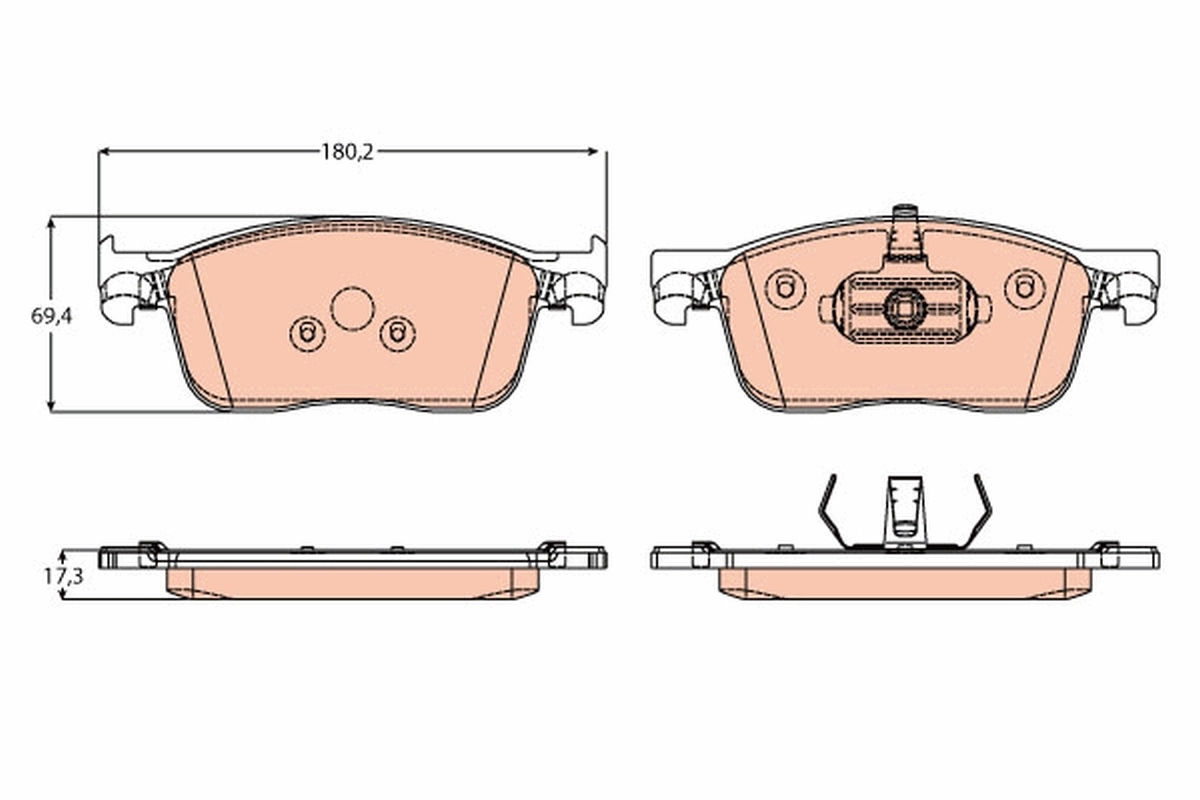 Brake Pad Set, disc brake GDB2169