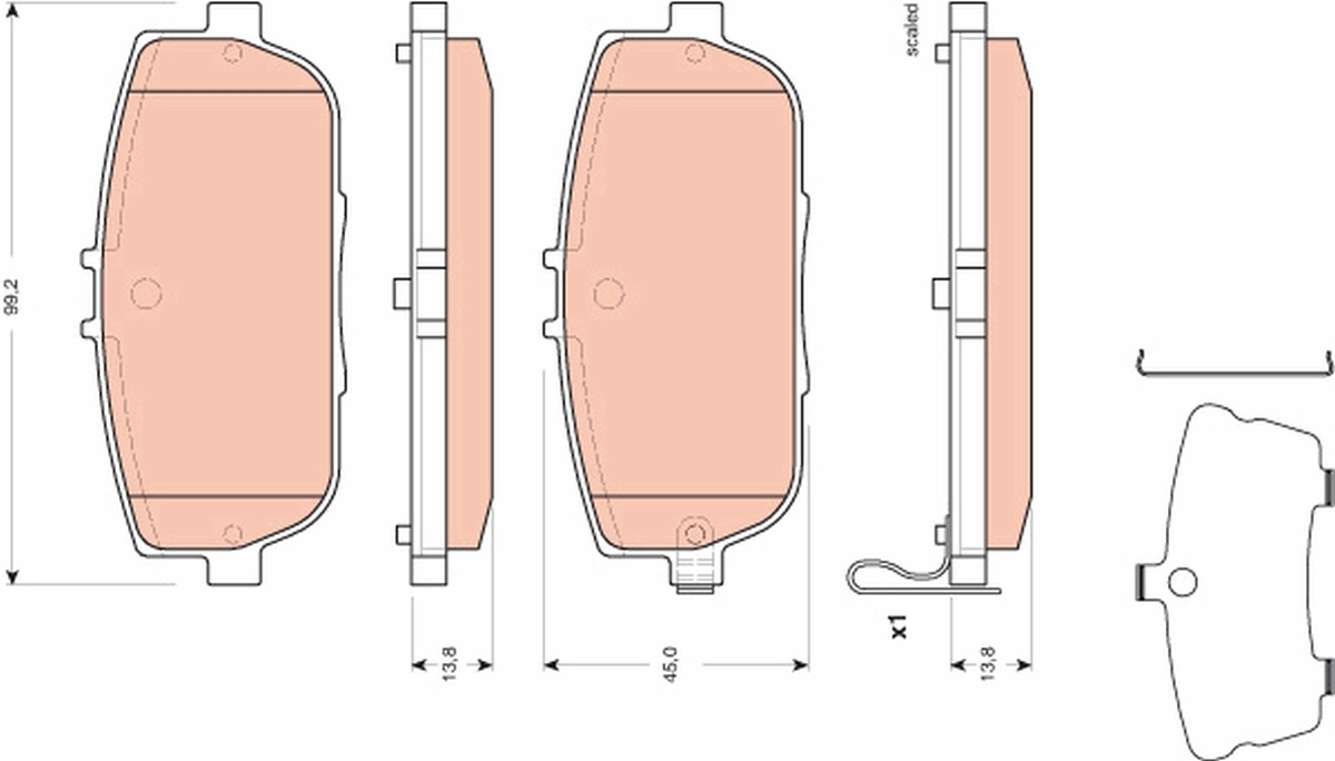 Brake Pad Set, disc brake GDB3402