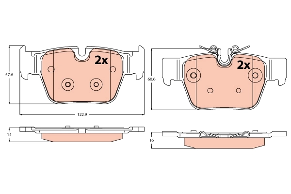 Brake Pad Set, disc brake GDB2384
