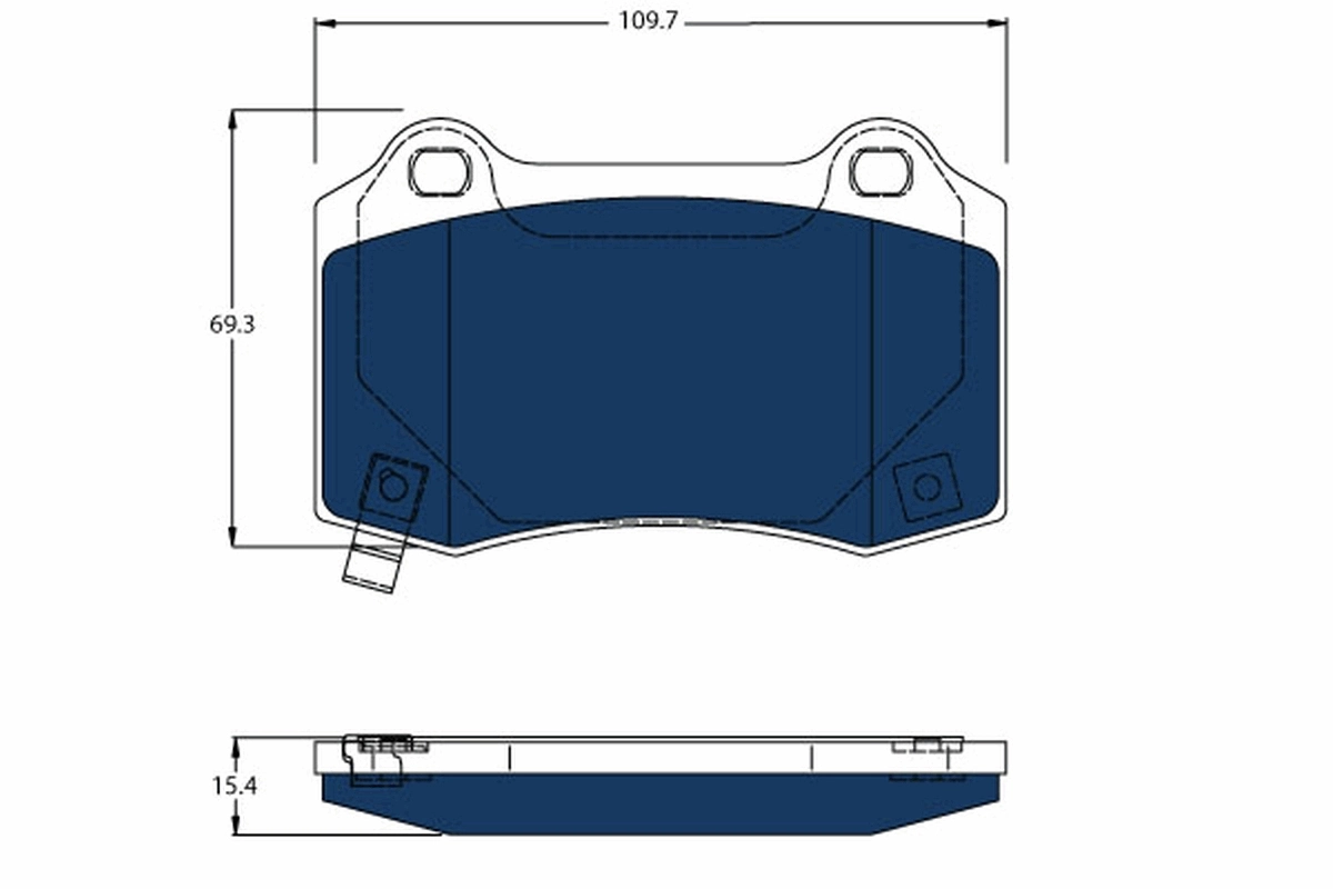Brake Pad Set, disc brake ELECTRIC BLUE GDB4171BTE