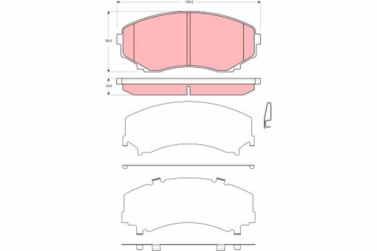 Brake Pad Set, disc brake GDB3326