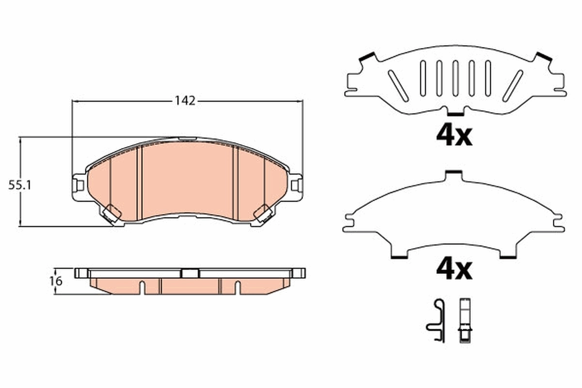 Brake Pad Set, disc brake GDB3633