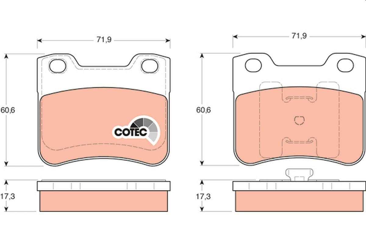 Brake Pad Set, disc brake COTEC GDB1279
