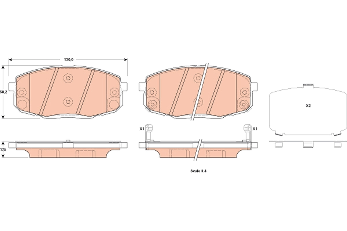Brake Pad Set, disc brake GDB3523