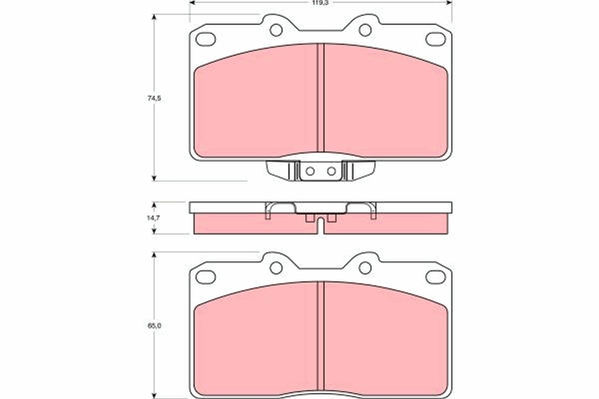 Brake Pad Set, disc brake GDB4076