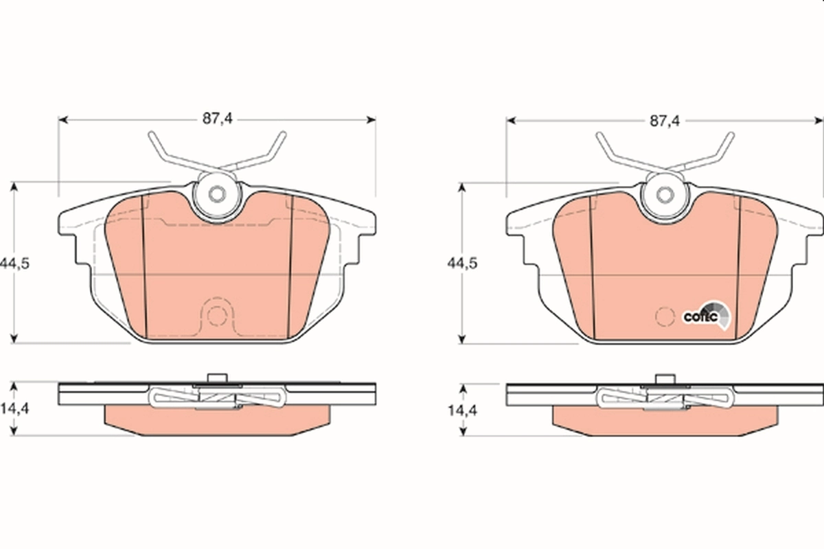 Brake Pad Set, disc brake COTEC GDB1333