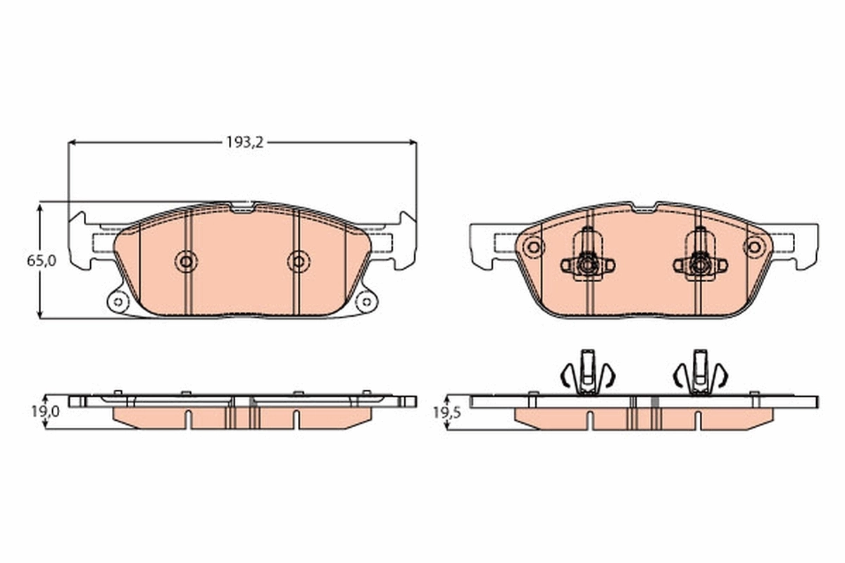 Brake Pad Set, disc brake GDB2167