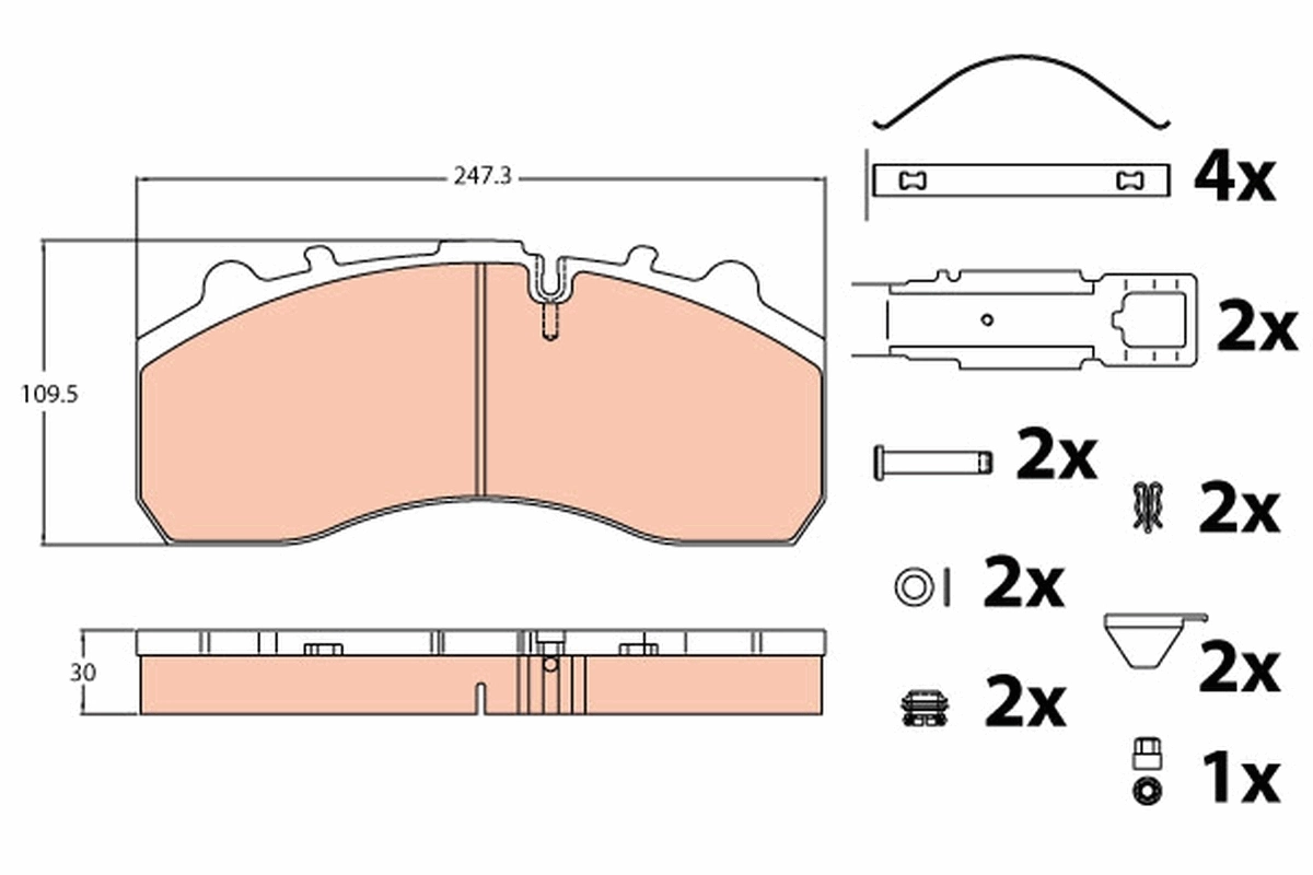 Brake Pad Set, disc brake GDB5067