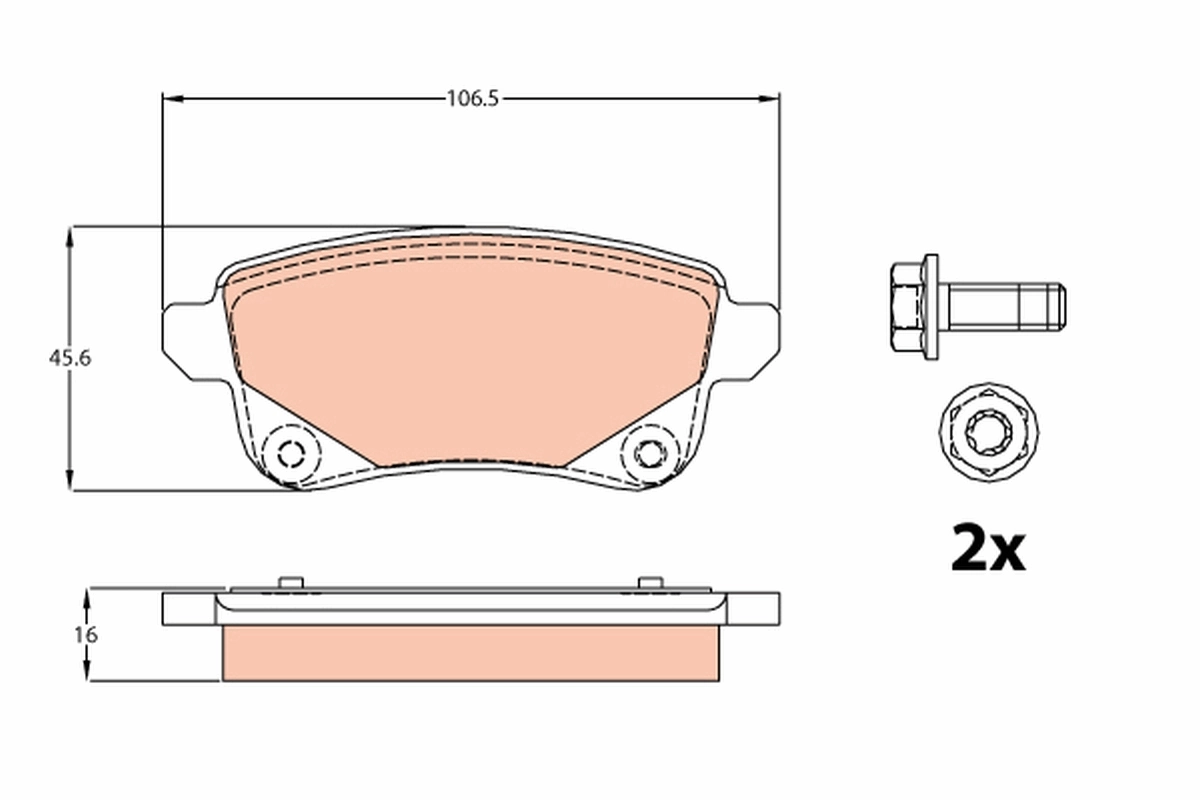 Brake Pad Set, disc brake GDB2082
