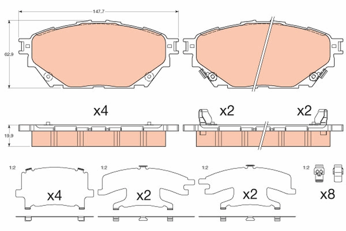 Brake Pad Set, disc brake GDB3611