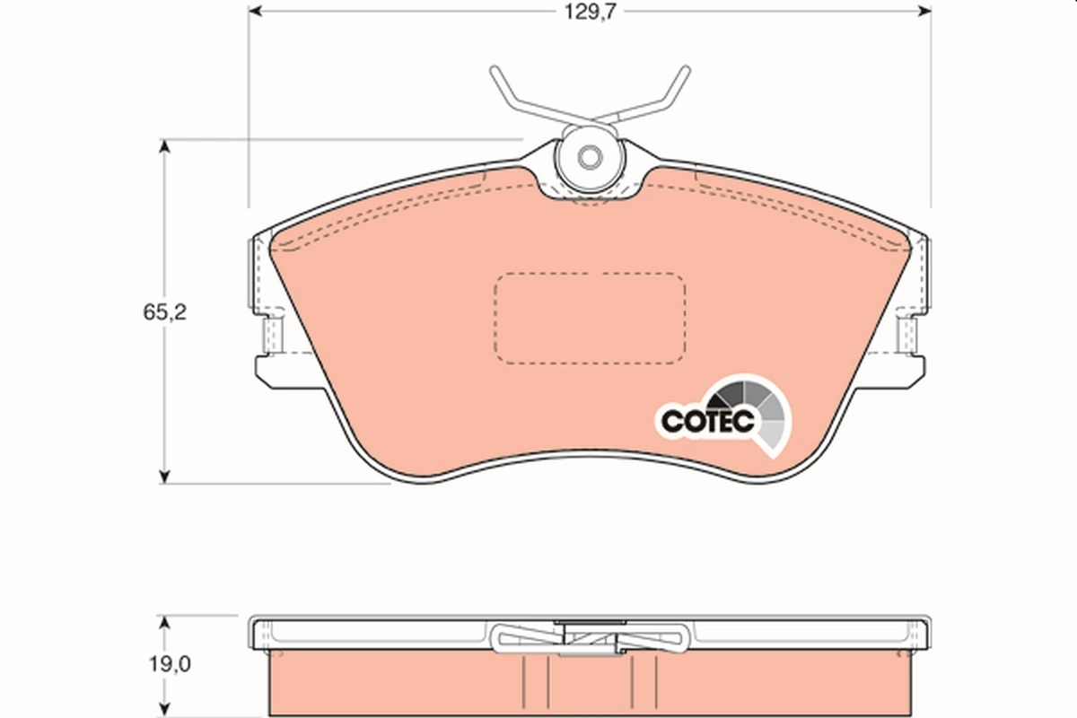 Brake Pad Set, disc brake COTEC GDB1092