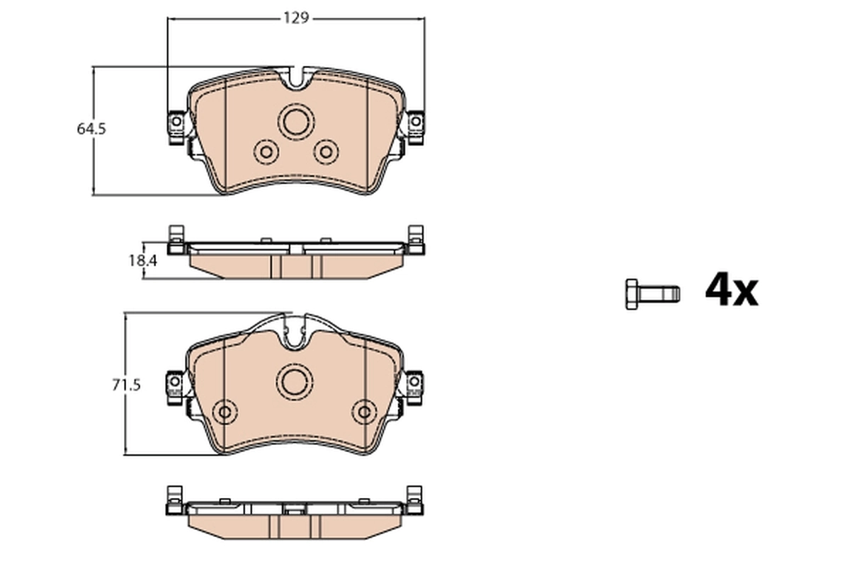 Brake Pad Set, disc brake GDB2087