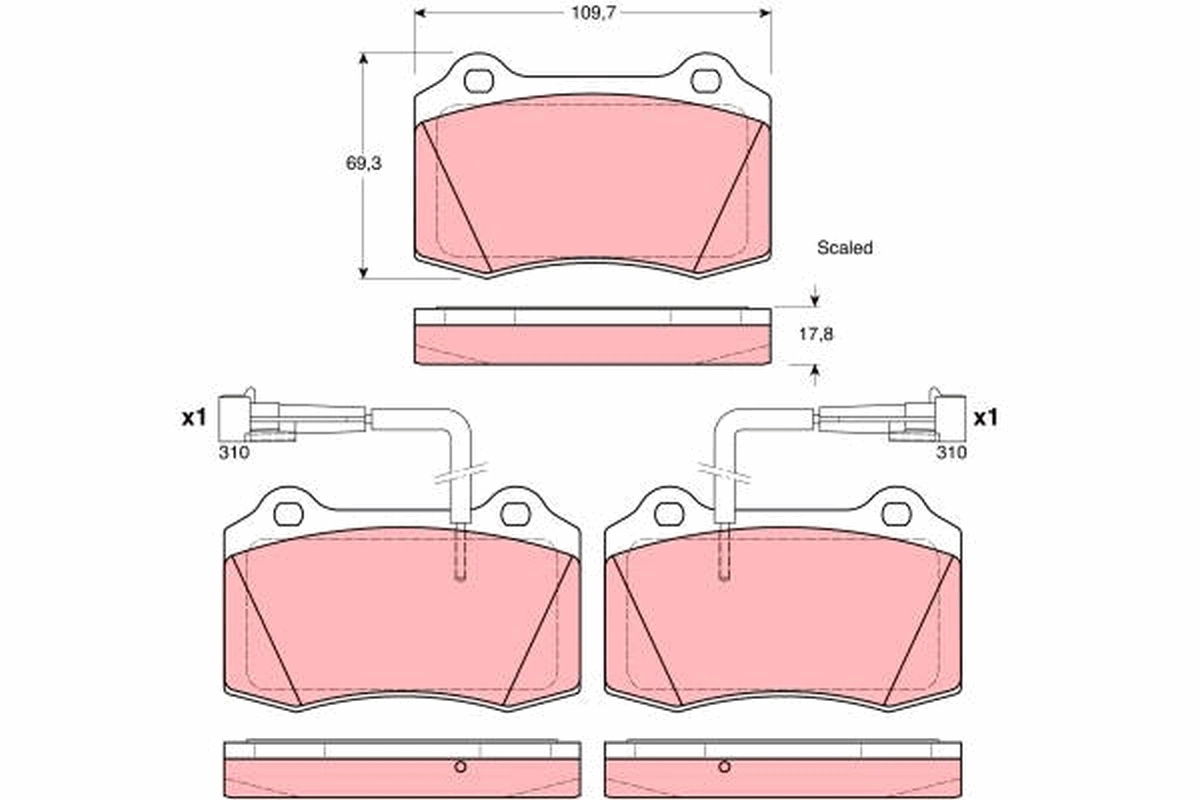 Brake Pad Set, disc brake GDB1392