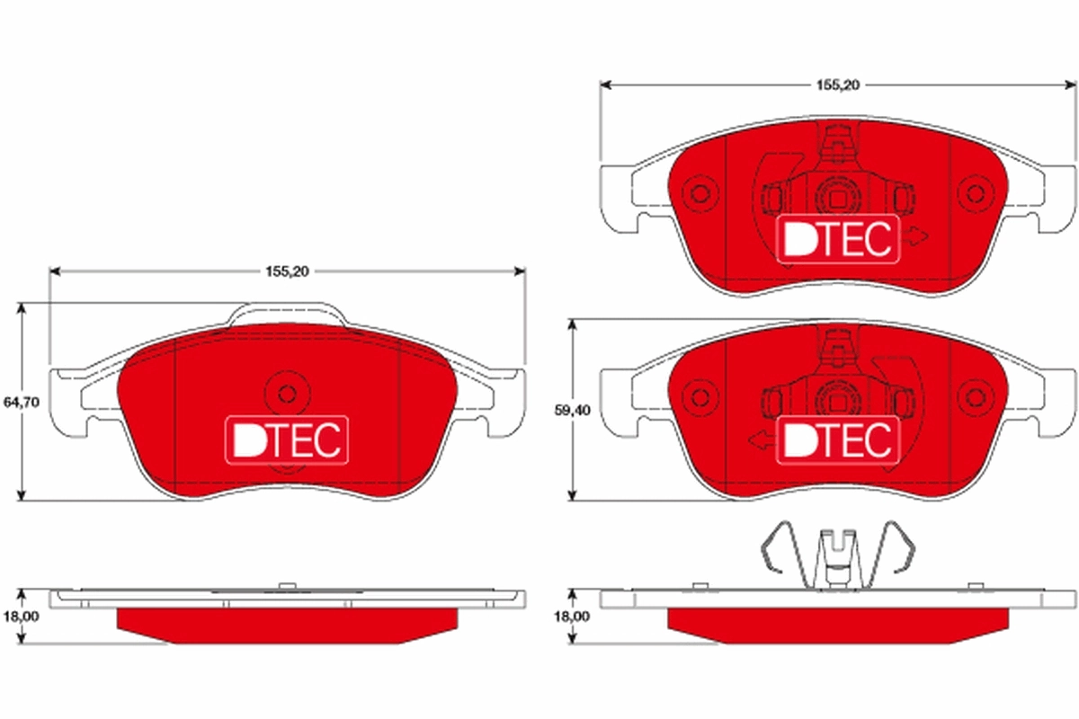 Brake Pad Set, disc brake DTEC COTEC GDB1789DTE