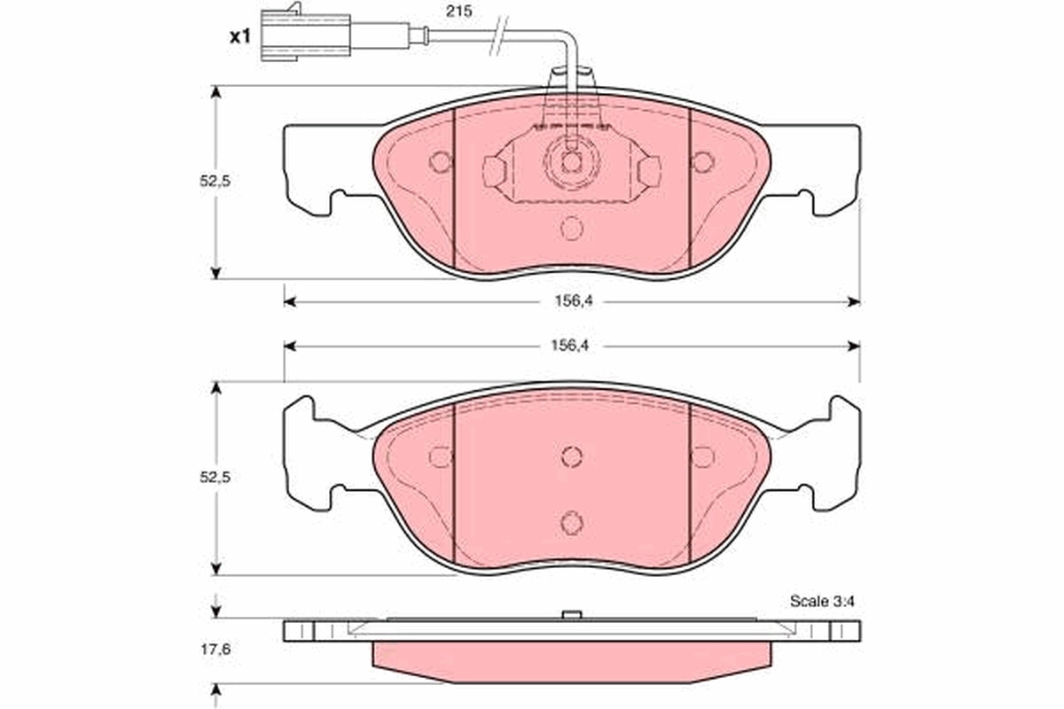 Brake Pad Set, disc brake GDB1387