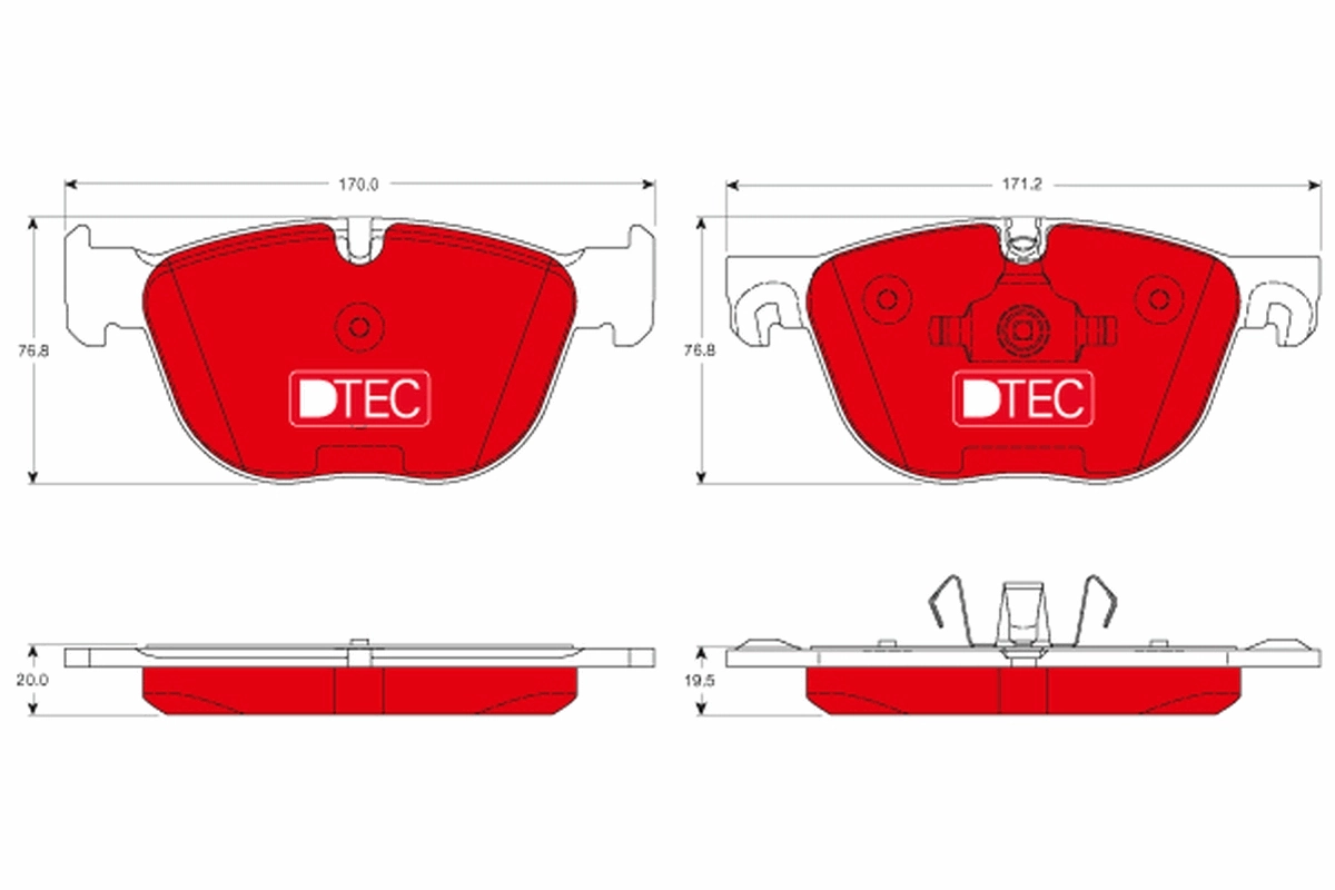 Brake Pad Set, disc brake DTEC COTEC GDB1726DTE