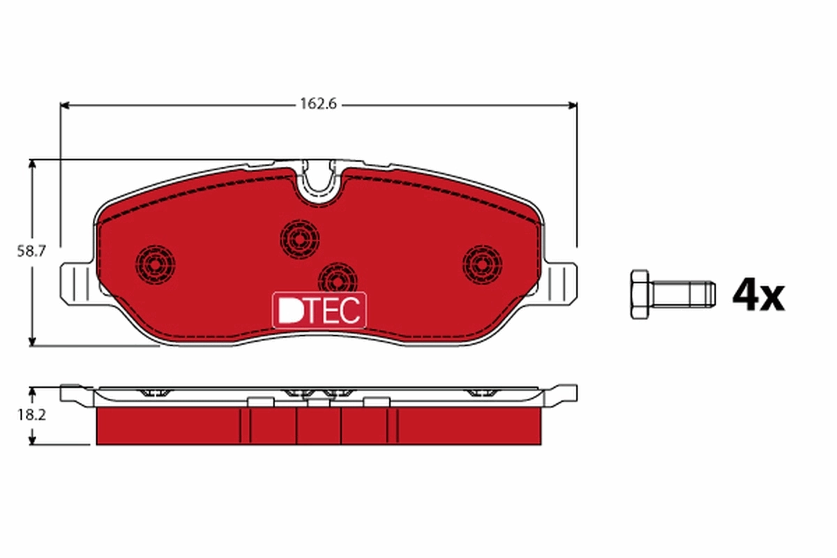 Brake Pad Set, disc brake DTEC COTEC GDB1631DTE