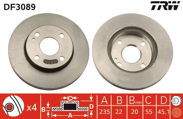 Brake Disc DF3089