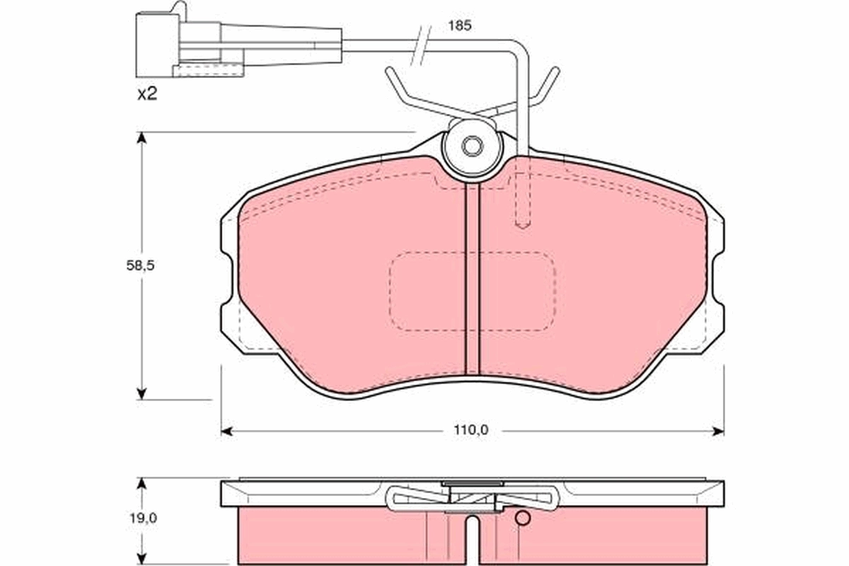 Brake Pad Set, disc brake GDB1095