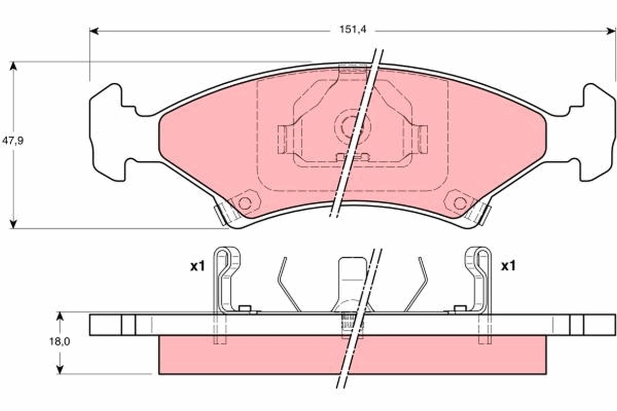 TRW GDB3096 Brake Pad Set, disc brake