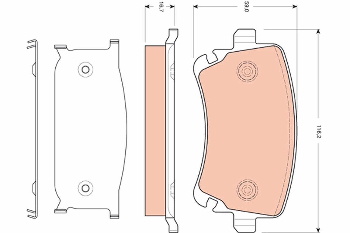 Brake Pad Set, disc brake GDB1661