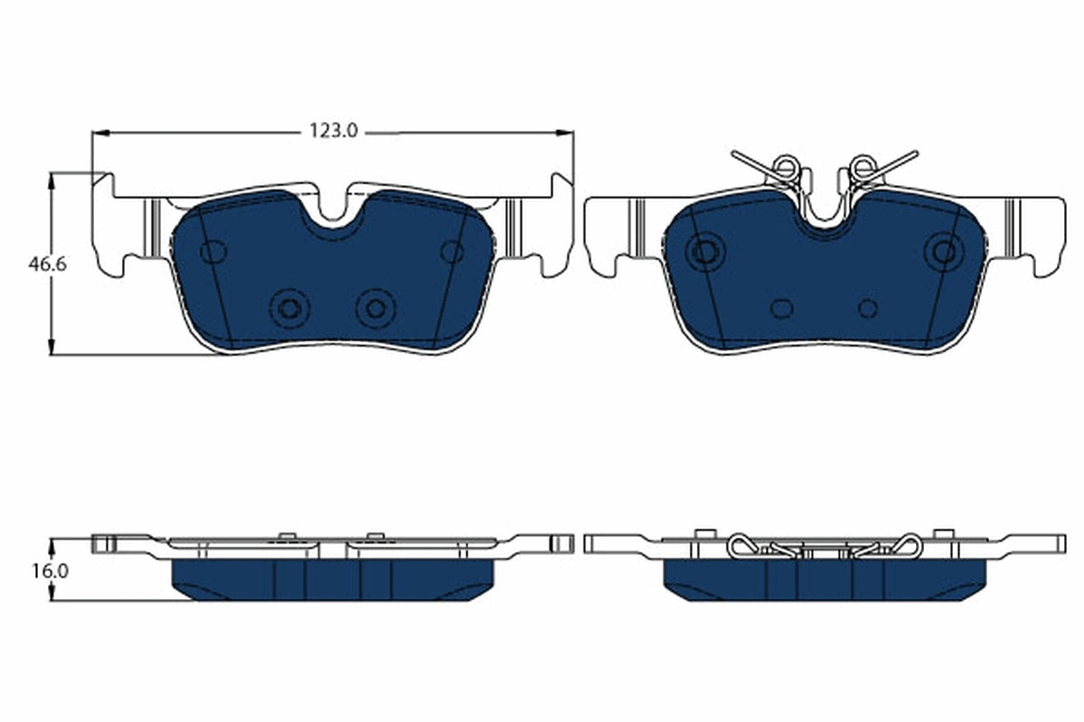 Brake Pad Set, disc brake ELECTRIC BLUE GDB2063BTE