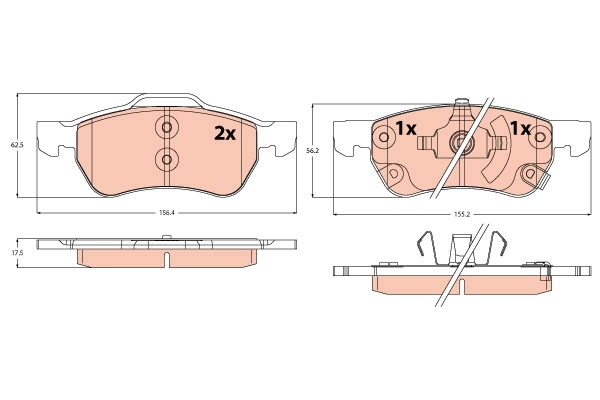Brake Pad Set, disc brake GDB2383