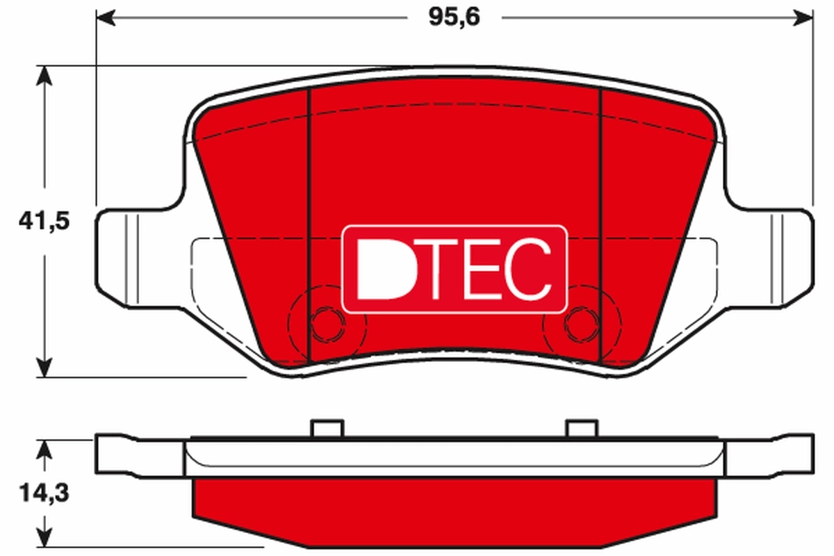 Brake Pad Set, disc brake DTEC COTEC GDB1481DTE