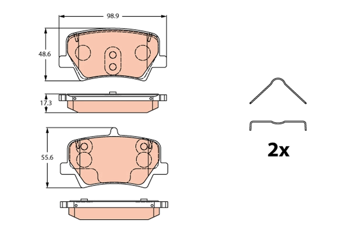 Brake Pad Set, disc brake GDB2277