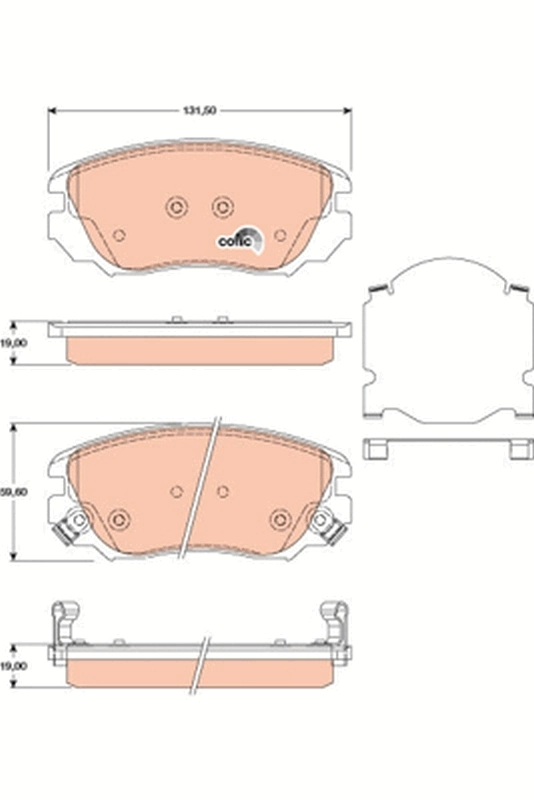 Brake Pad Set, disc brake COTEC GDB1782