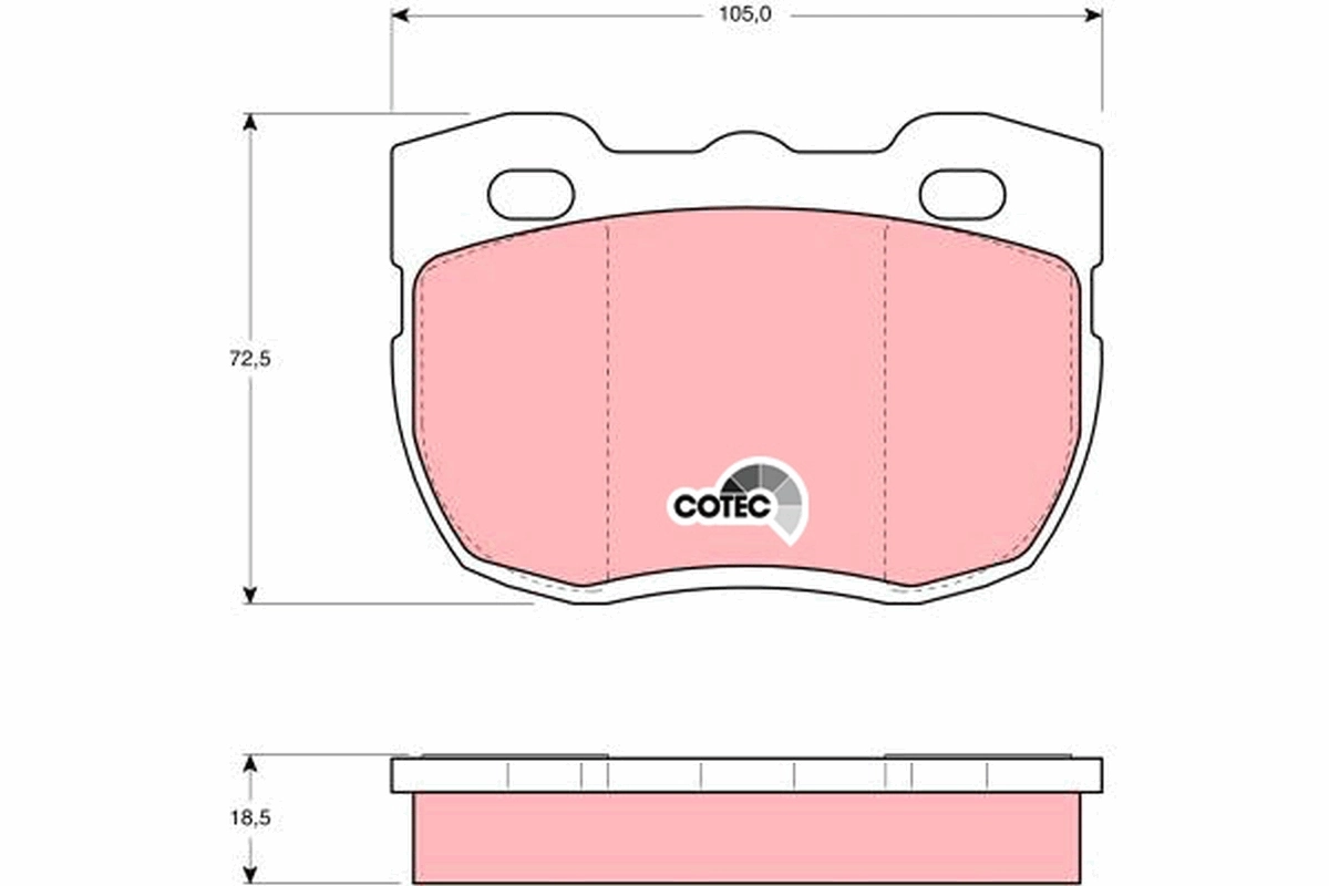 Brake Pad Set, disc brake COTEC GDB394