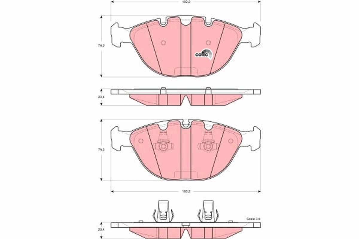 Brake Pad Set, disc brake COTEC GDB1529