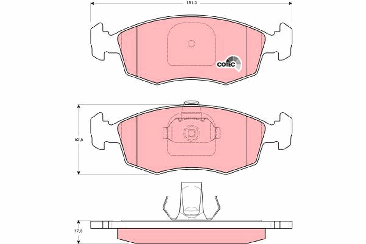 Brake Pad Set, disc brake COTEC GDB1383