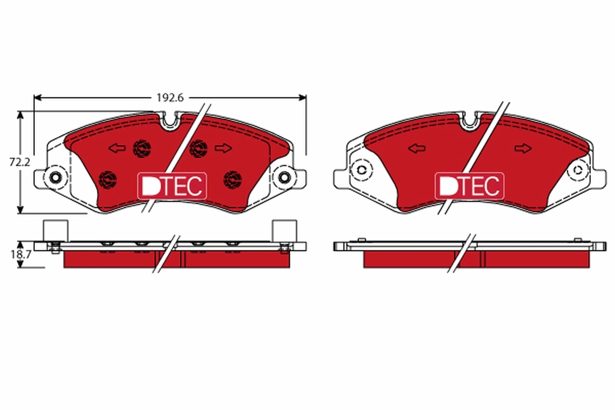 Brake Pad Set, disc brake DTEC COTEC GDB1898DTE