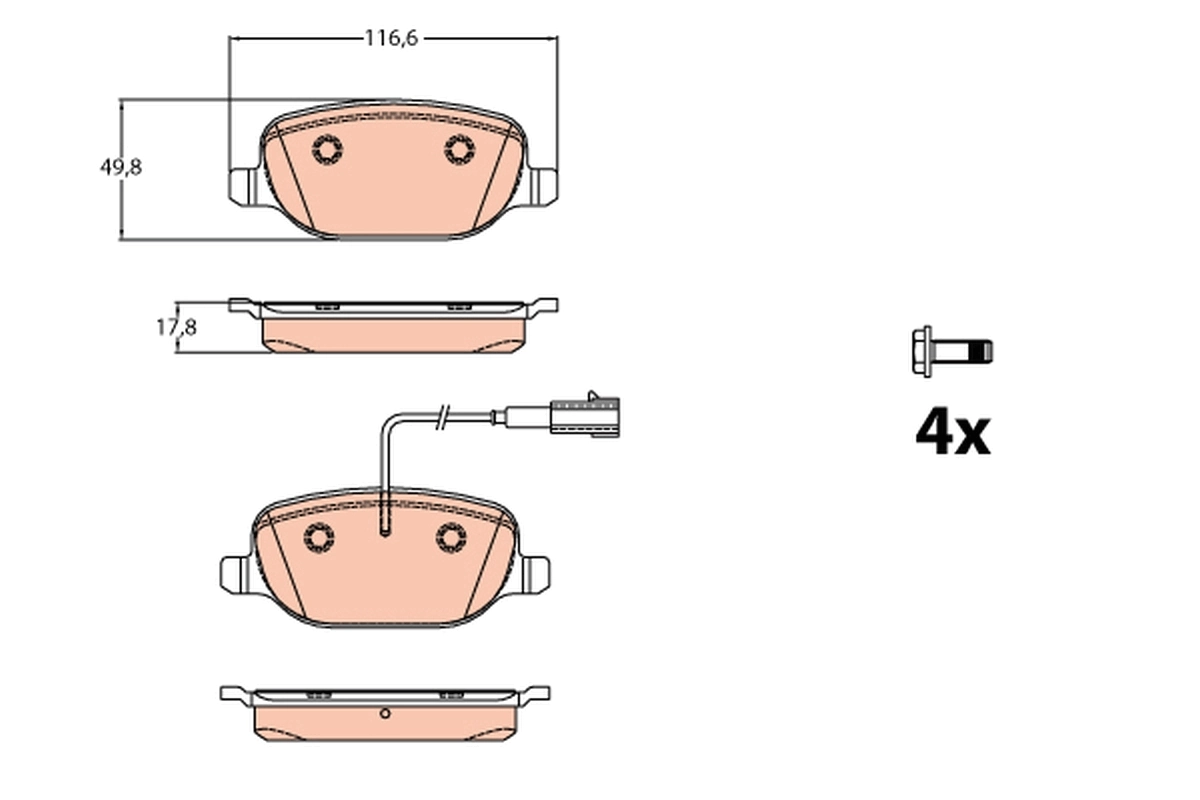 Brake Pad Set, disc brake GDB2077