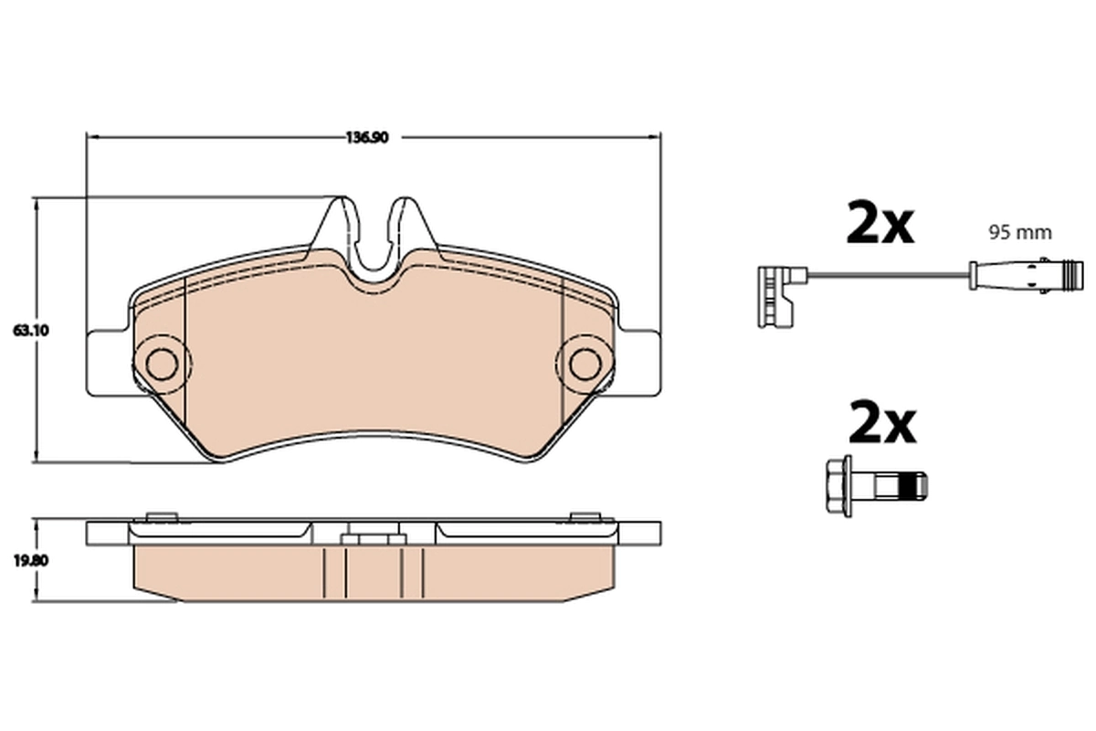 Brake Pad Set, disc brake GDB2076