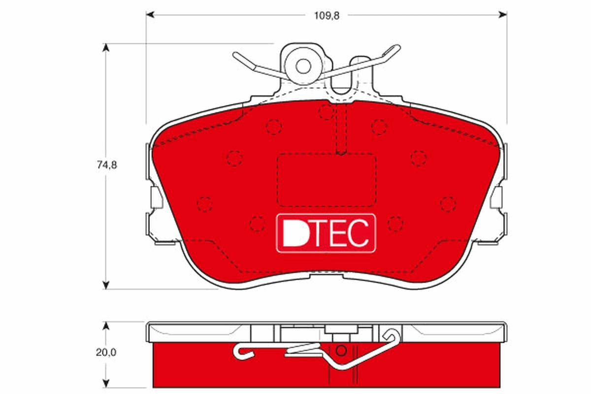 Brake Pad Set, disc brake DTEC COTEC GDB1094DTE